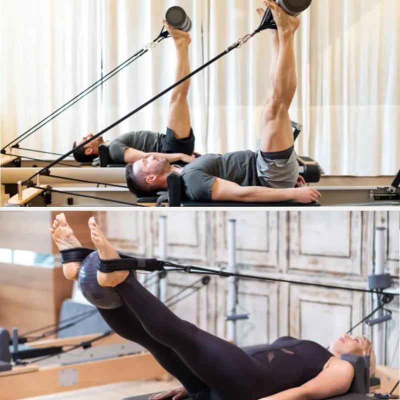 LOOEEL 2 PCS Pilates Reformer Pull Rope Parts, Pilates Reformer Ropes Replacement Strap, Suitable for Home Studio use of Yoga Fitness Equipment, Pilates core Bed Accessory Yoga Strap. - Image 5